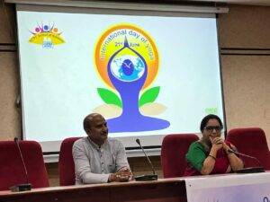 Suresh Prabhu Yoga Day 2023 at NTPC School of Business